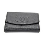 Wallet Timeless Compact Bifold Wallet Black Caviar Leather