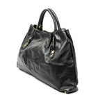 Shoulder Bag Victoria Black Calfskin Leather