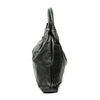 Shoulder Bag Victoria Black Calfskin Leather