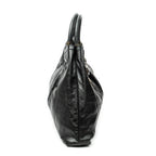 Shoulder Bag Victoria Black Calfskin Leather