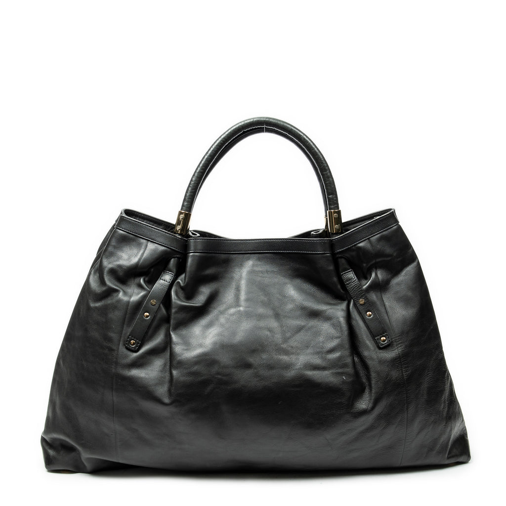 Shoulder Bag Victoria Black Calfskin Leather