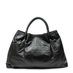 Shoulder Bag Victoria Black Calfskin Leather