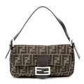 Shoulder Bag Baguette Brown Zucca Canvas
