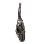 Shoulder Bag Baguette Brown Zucca Canvas