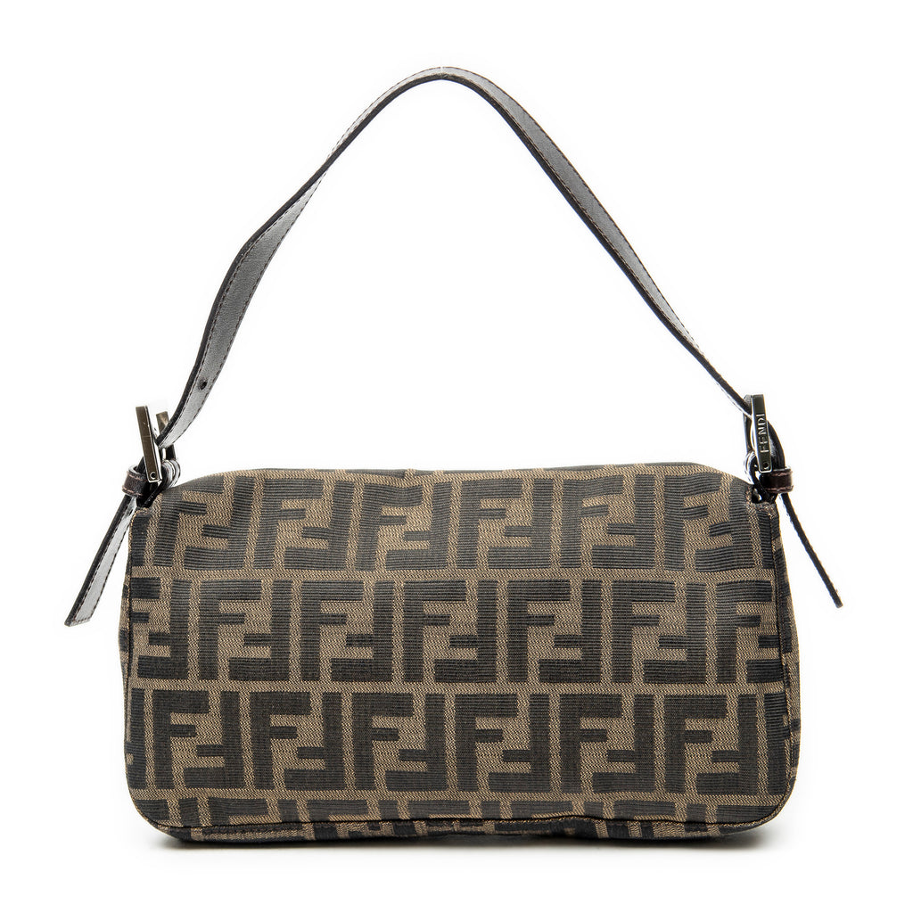 Shoulder Bag Baguette Brown Zucca Canvas
