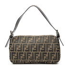 Shoulder Bag Baguette Brown Zucca Canvas