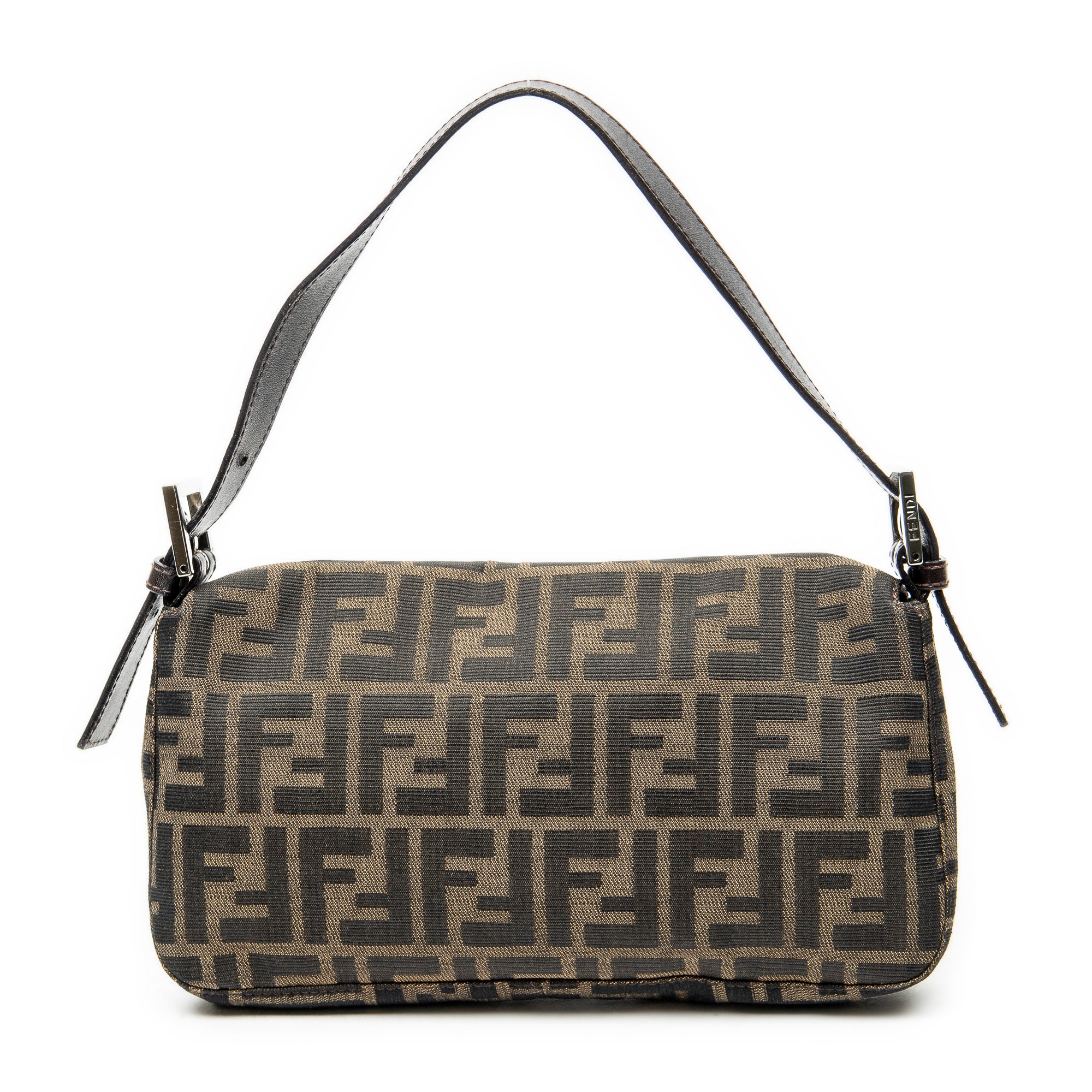 Shoulder Bag Baguette Brown Zucca Canvas