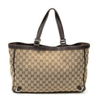 Handbag Large Abbey D-Ring Tote Beige Monogrammed Canvas