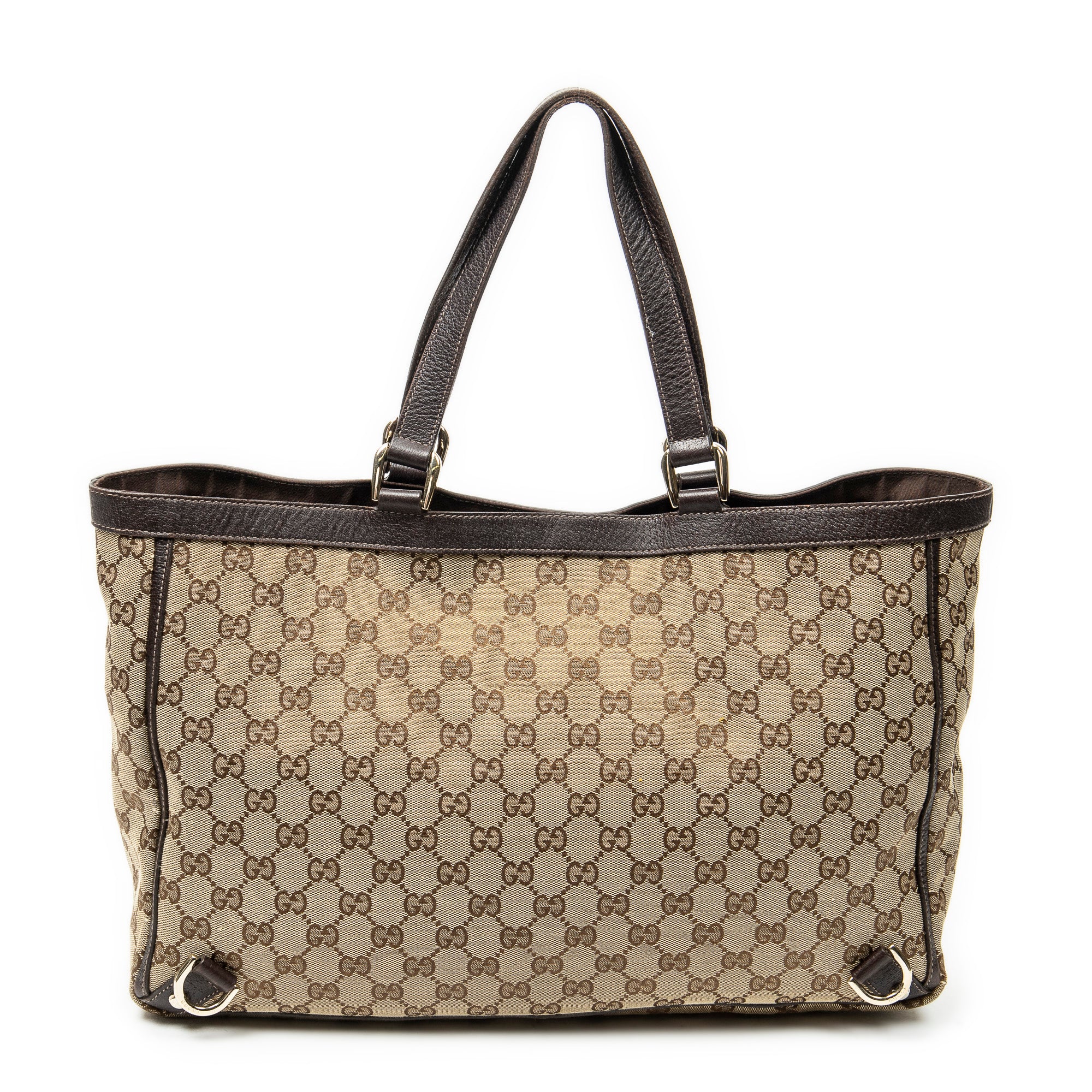 Handbag Large Abbey D-Ring Tote Beige Monogrammed Canvas