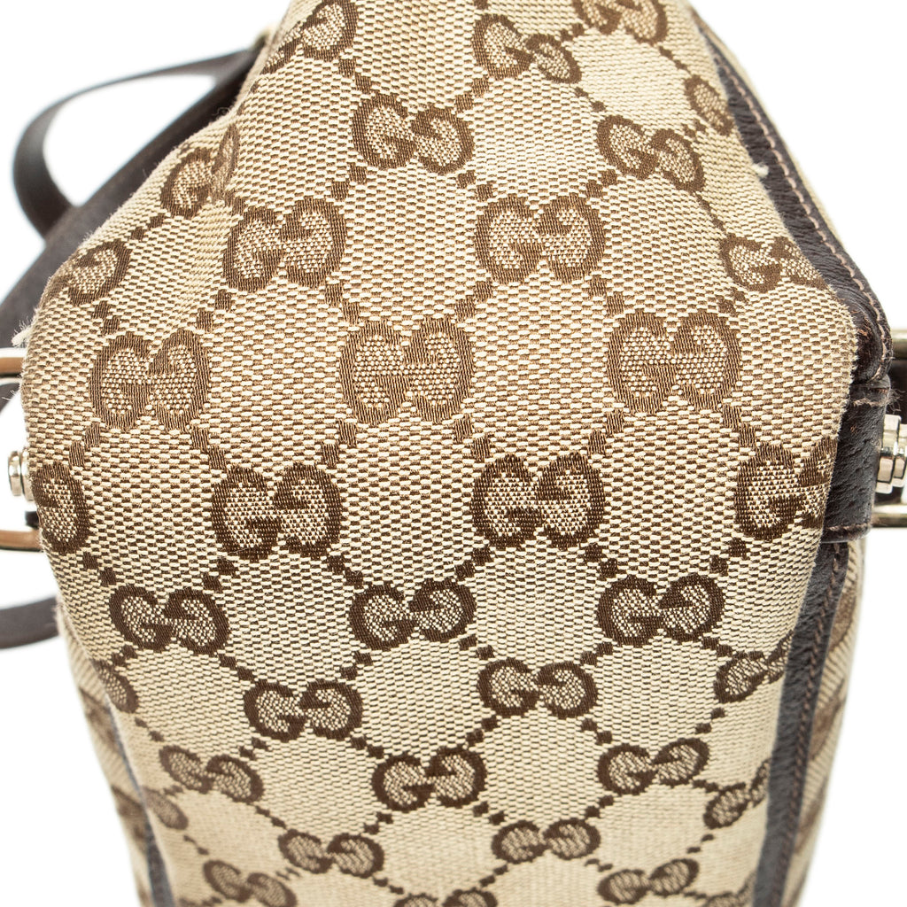 Handbag Large Abbey D-Ring Tote Beige Monogrammed Canvas
