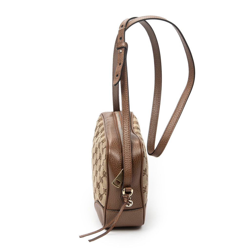 Shoulder Bag Mini Bree Crossbody Beige Monogrammed Canvas