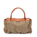 Shoulder Bag Abbey D-Ring Zip Tote Beige Monogrammed Canvas