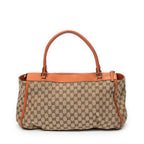 Shoulder Bag Abbey D-Ring Zip Tote Beige Monogrammed Canvas