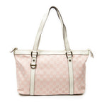 Shoulder Bag Abbey Zip Tote Pink Monogrammed Canvas