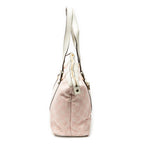 Shoulder Bag Abbey Zip Tote Pink Monogrammed Canvas