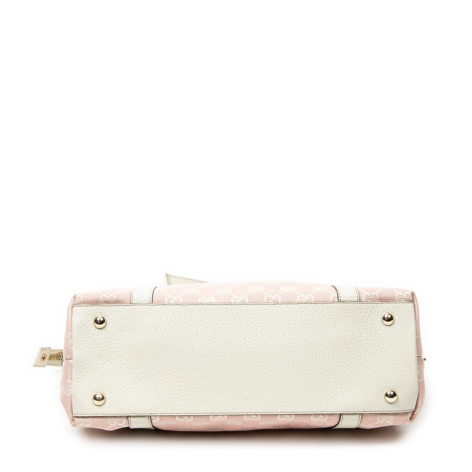 Shoulder Bag Abbey Zip Tote Pink Monogrammed Canvas