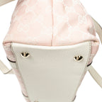 Shoulder Bag Abbey Zip Tote Pink Monogrammed Canvas