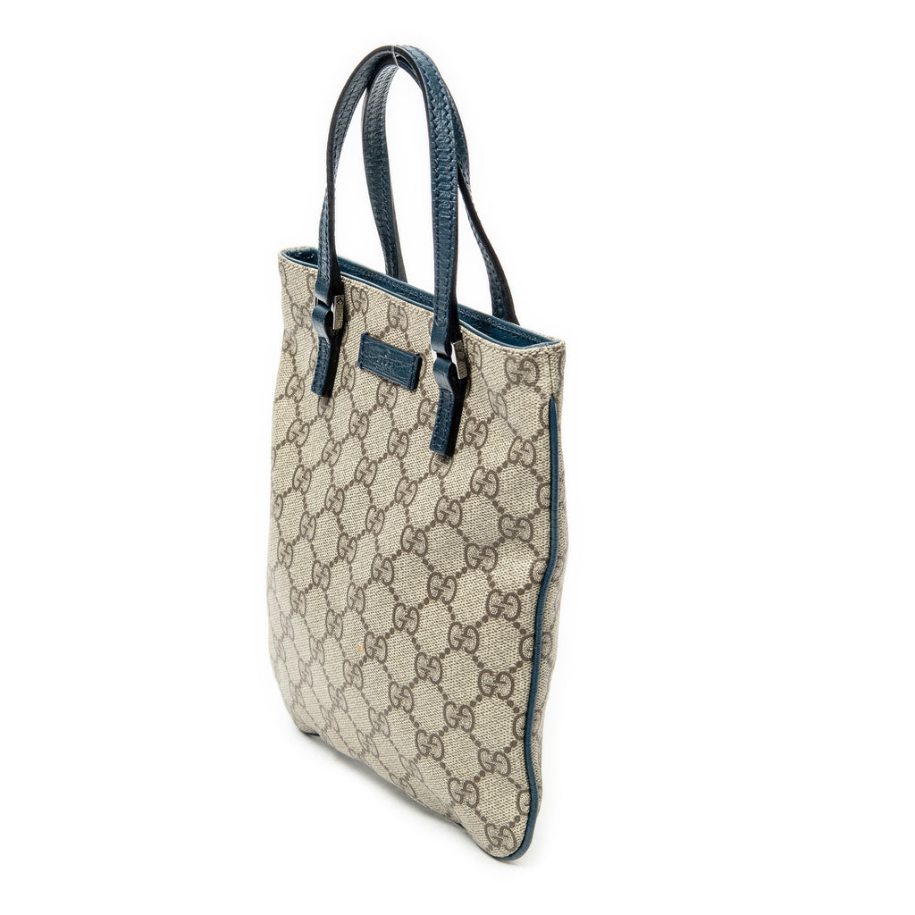 Handbag Mini Flat Tote Beige Supreme Coated Canvas