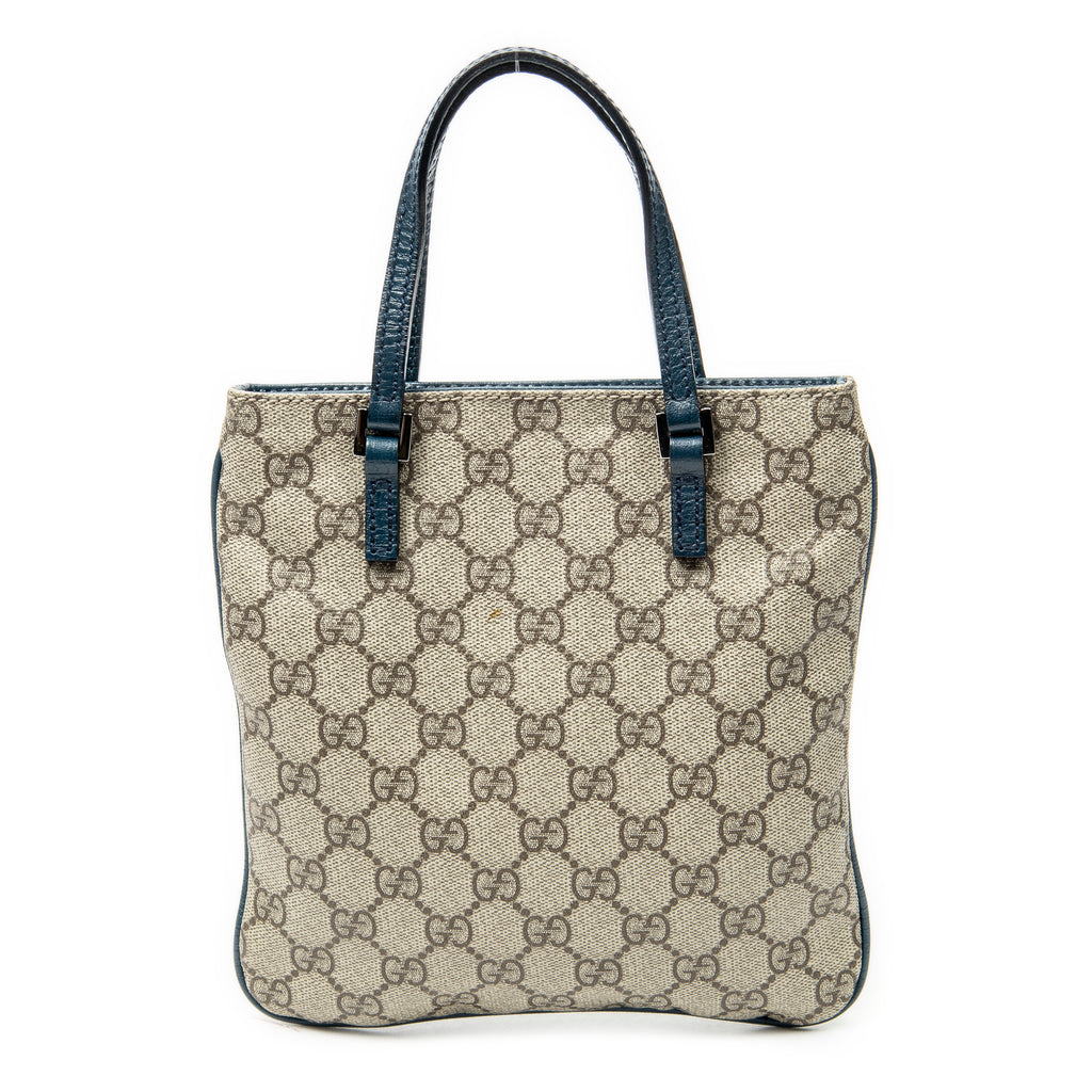 Handbag Mini Flat Tote Beige Supreme Coated Canvas