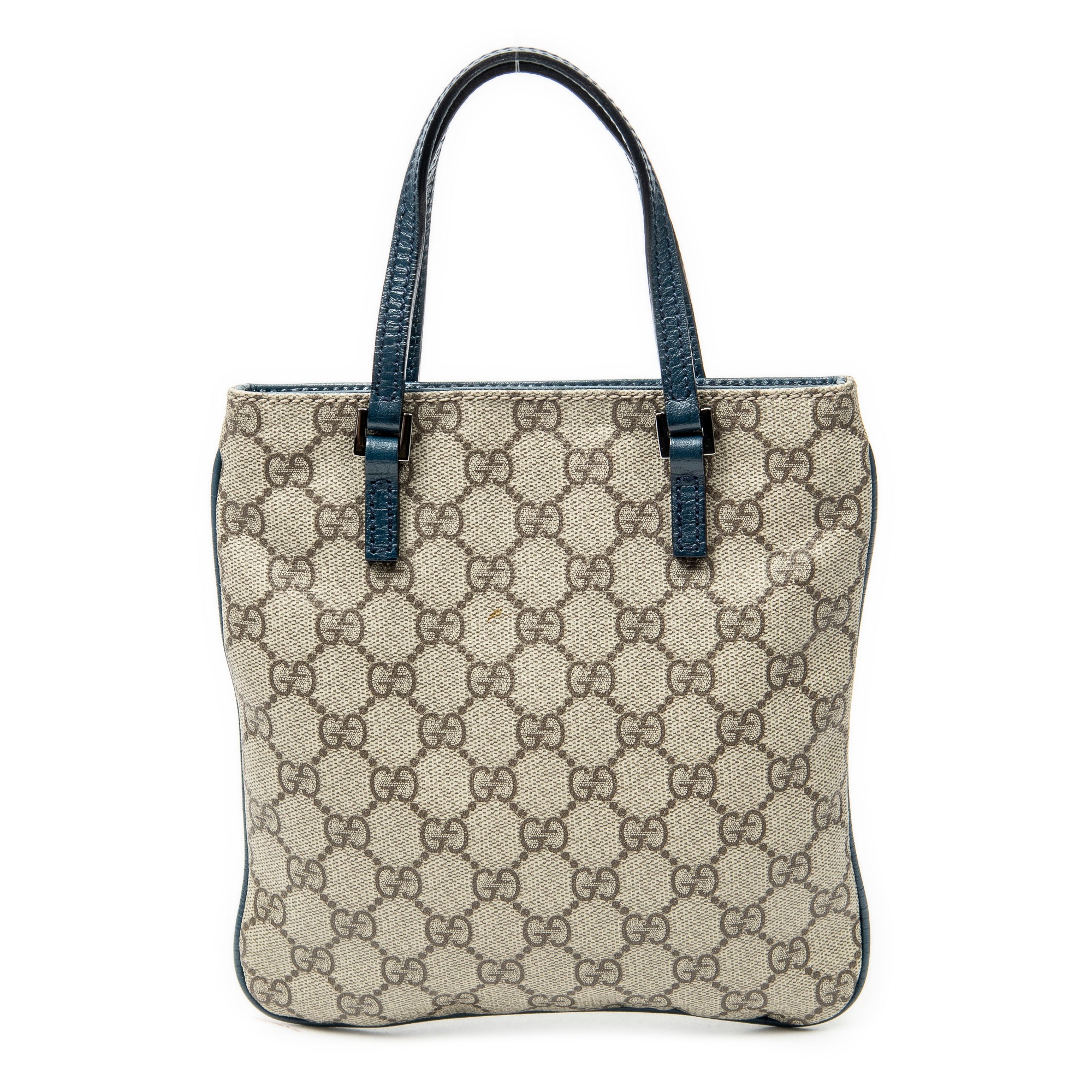 Handbag Mini Flat Tote Beige Supreme Coated Canvas