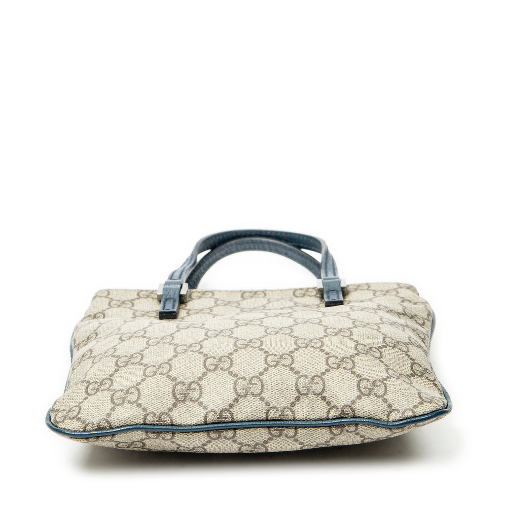 Handbag Mini Flat Tote Beige Supreme Coated Canvas