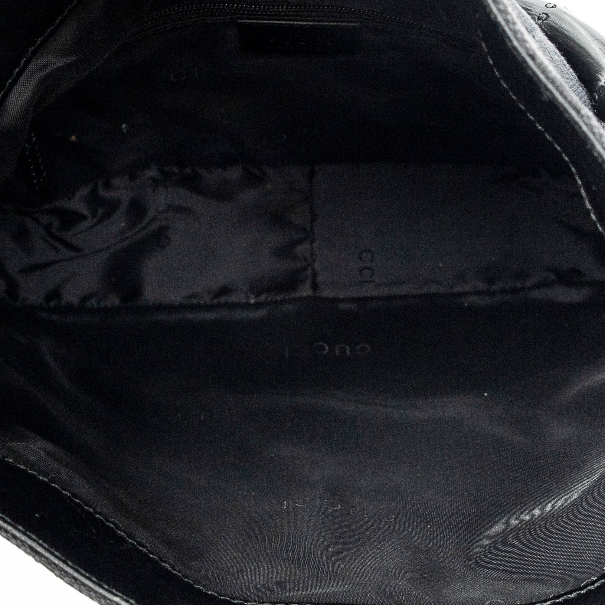 Sac bandoulière cabas en toile monogrammée noire avec anse en bambou