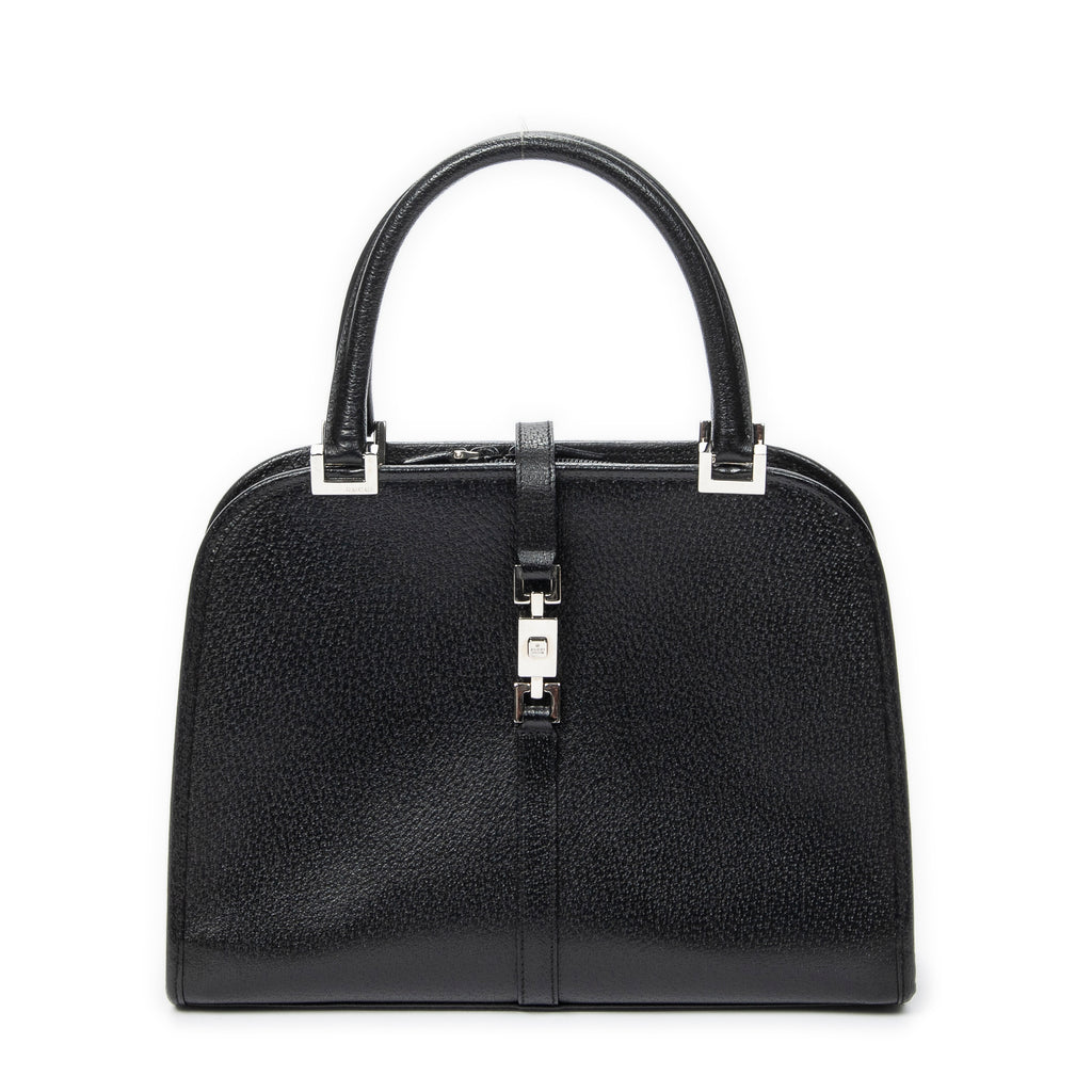 Shoulder Bag Jackie Dome Bag Black Calfskin Leather