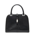 Shoulder Bag Jackie Dome Bag Black Calfskin Leather