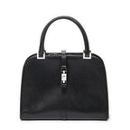 Shoulder Bag Jackie Dome Bag Black Calfskin Leather