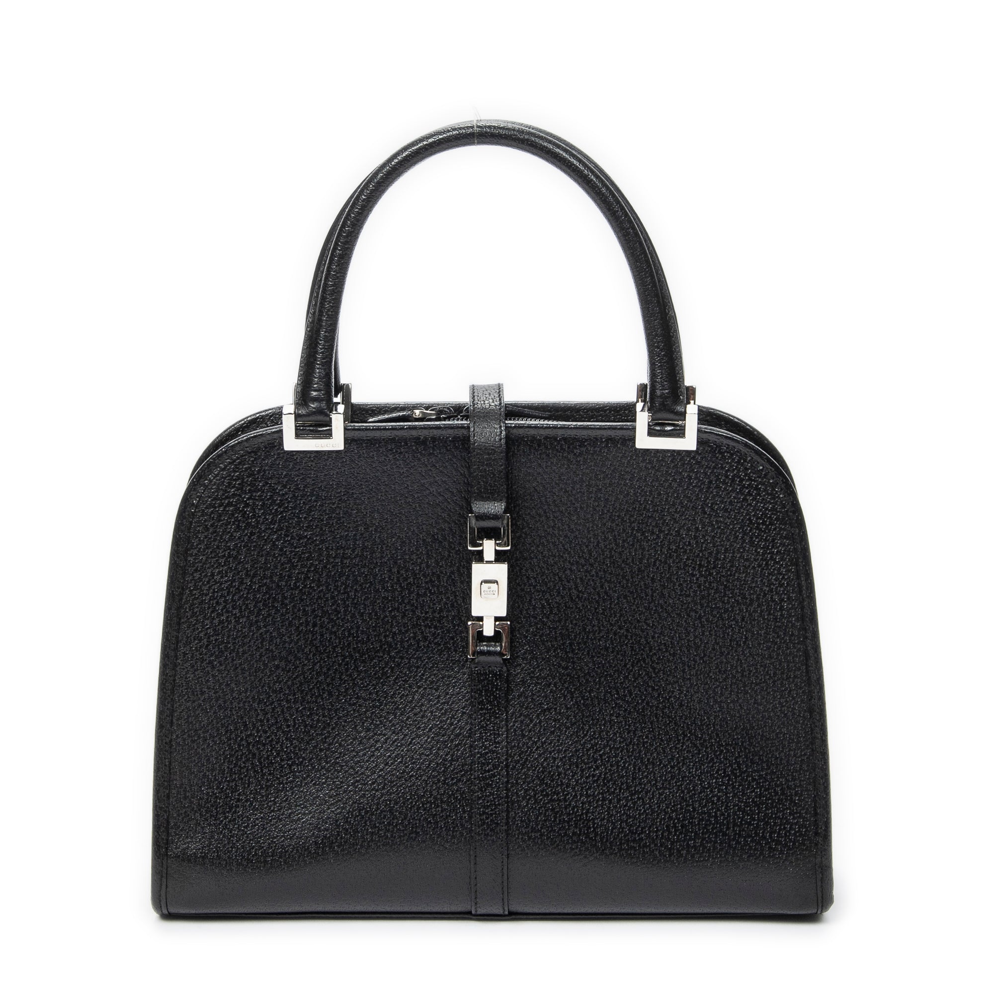 Shoulder Bag Jackie Dome Bag Black Calfskin Leather
