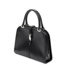 Shoulder Bag Jackie Dome Bag Black Calfskin Leather