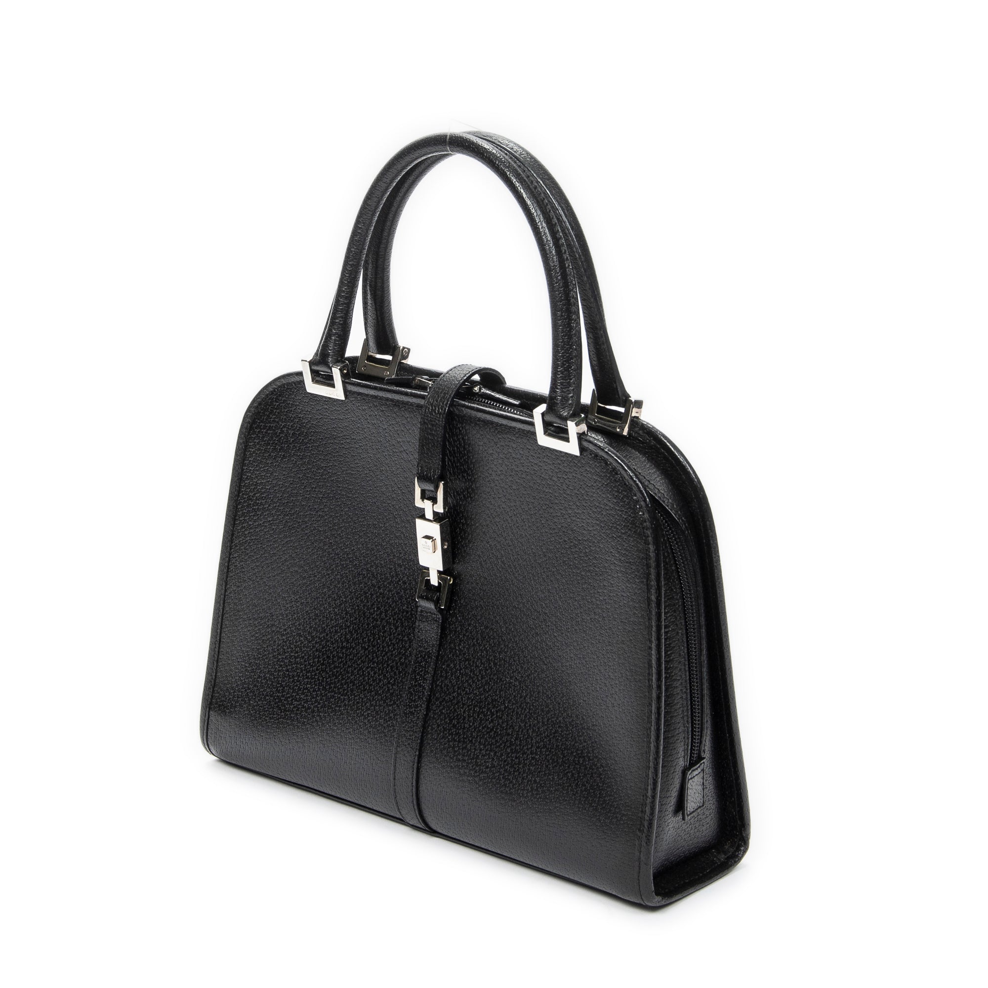 Shoulder Bag Jackie Dome Bag Black Calfskin Leather