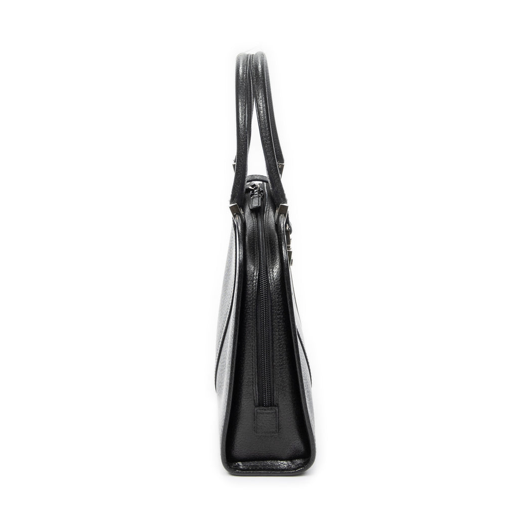 Shoulder Bag Jackie Dome Bag Black Calfskin Leather