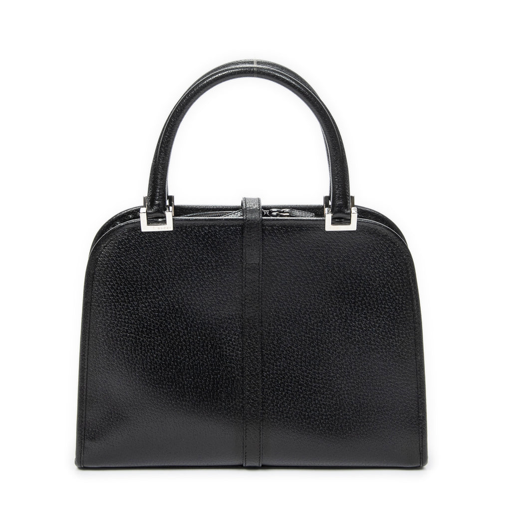 Shoulder Bag Jackie Dome Bag Black Calfskin Leather