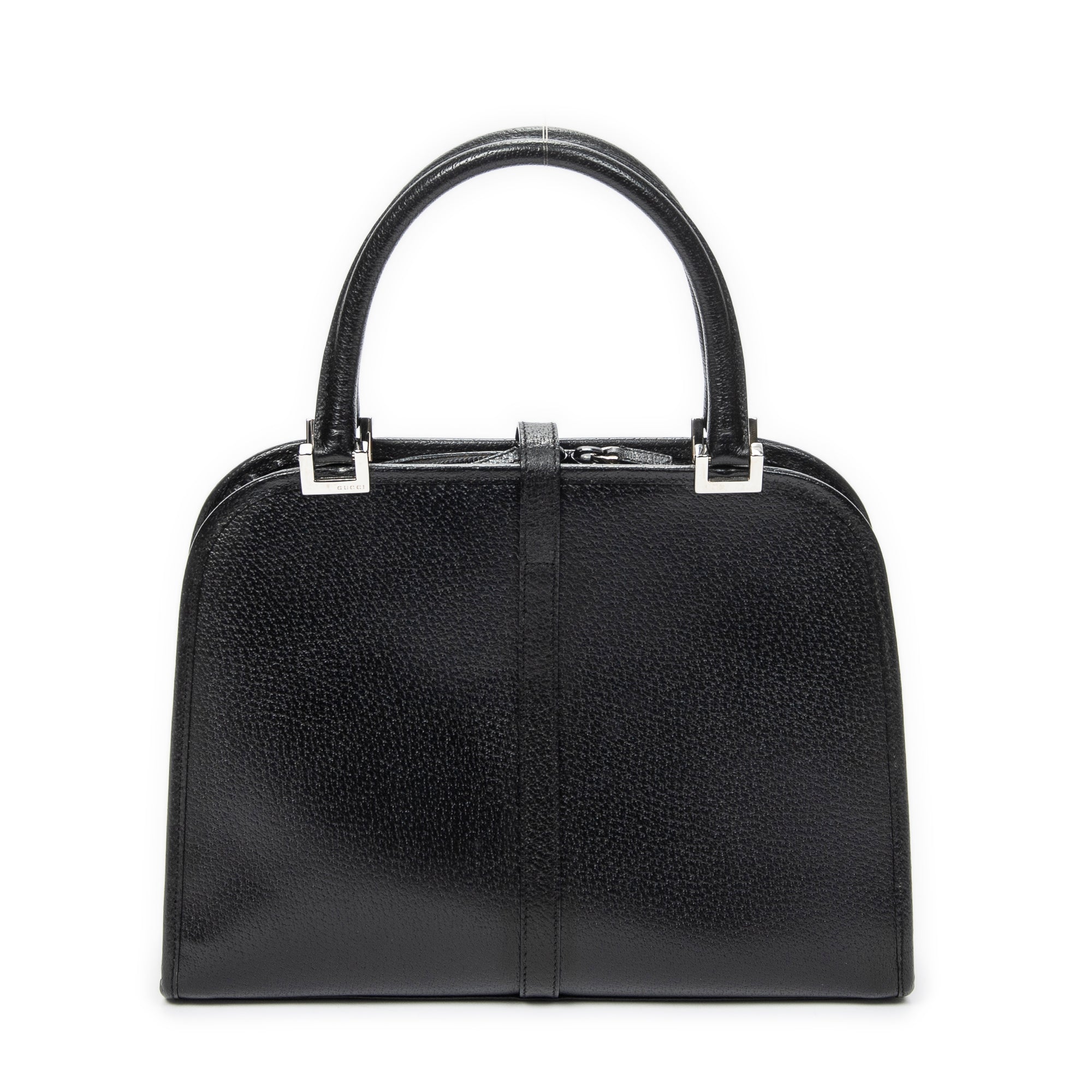 Shoulder Bag Jackie Dome Bag Black Calfskin Leather