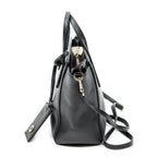 Shoulder Bag Mini Swing Tote Black Calfskin Leather