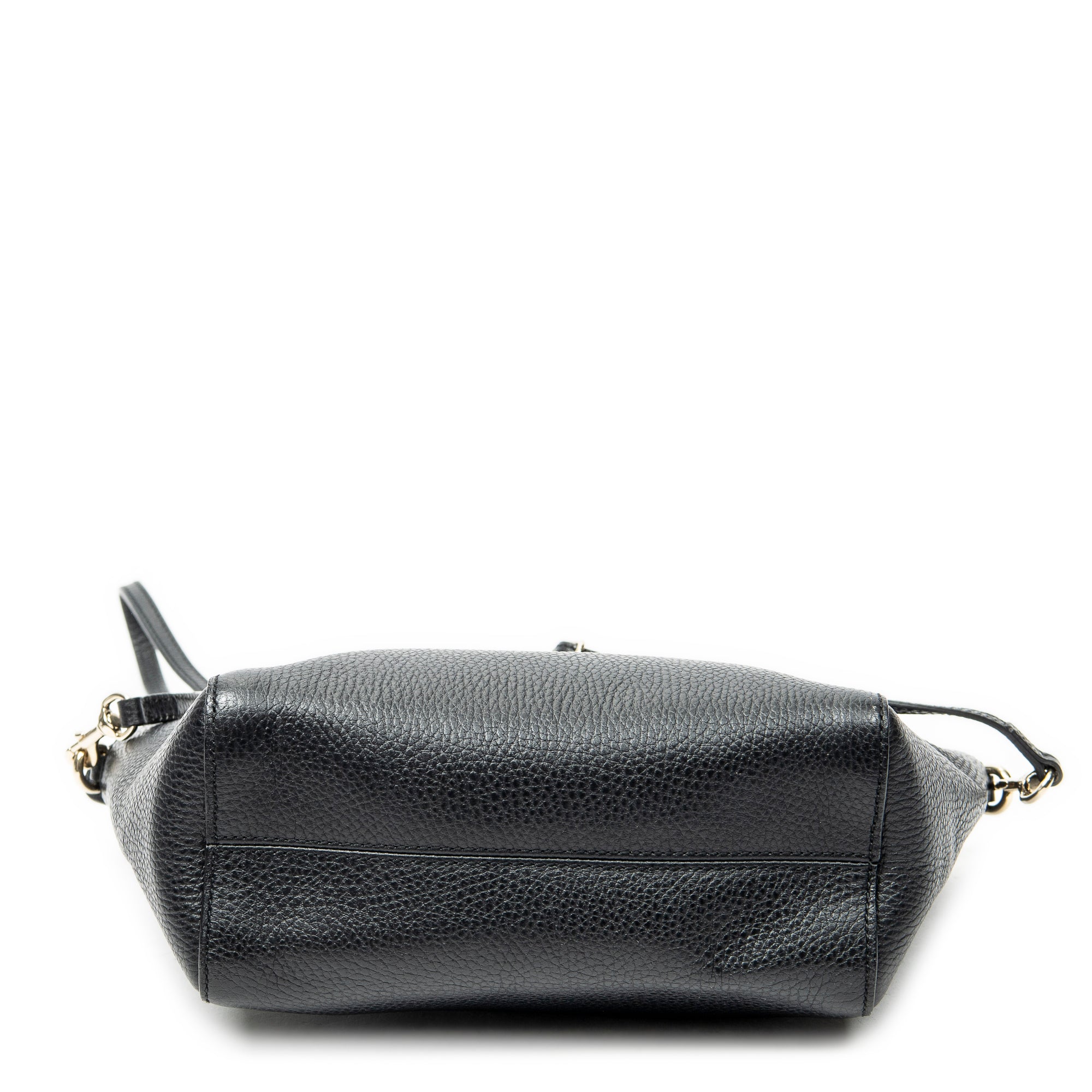 Shoulder Bag Mini Swing Tote Black Calfskin Leather