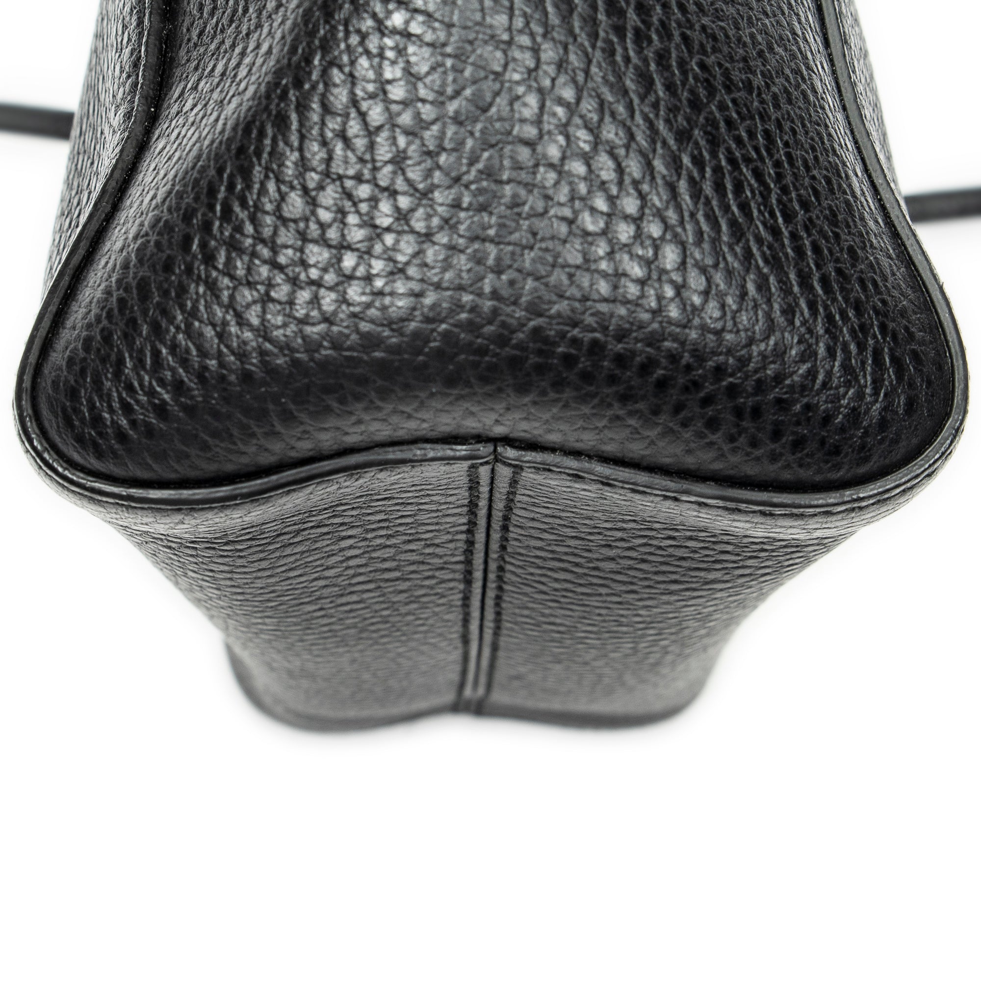 Shoulder Bag Mini Swing Tote Black Calfskin Leather