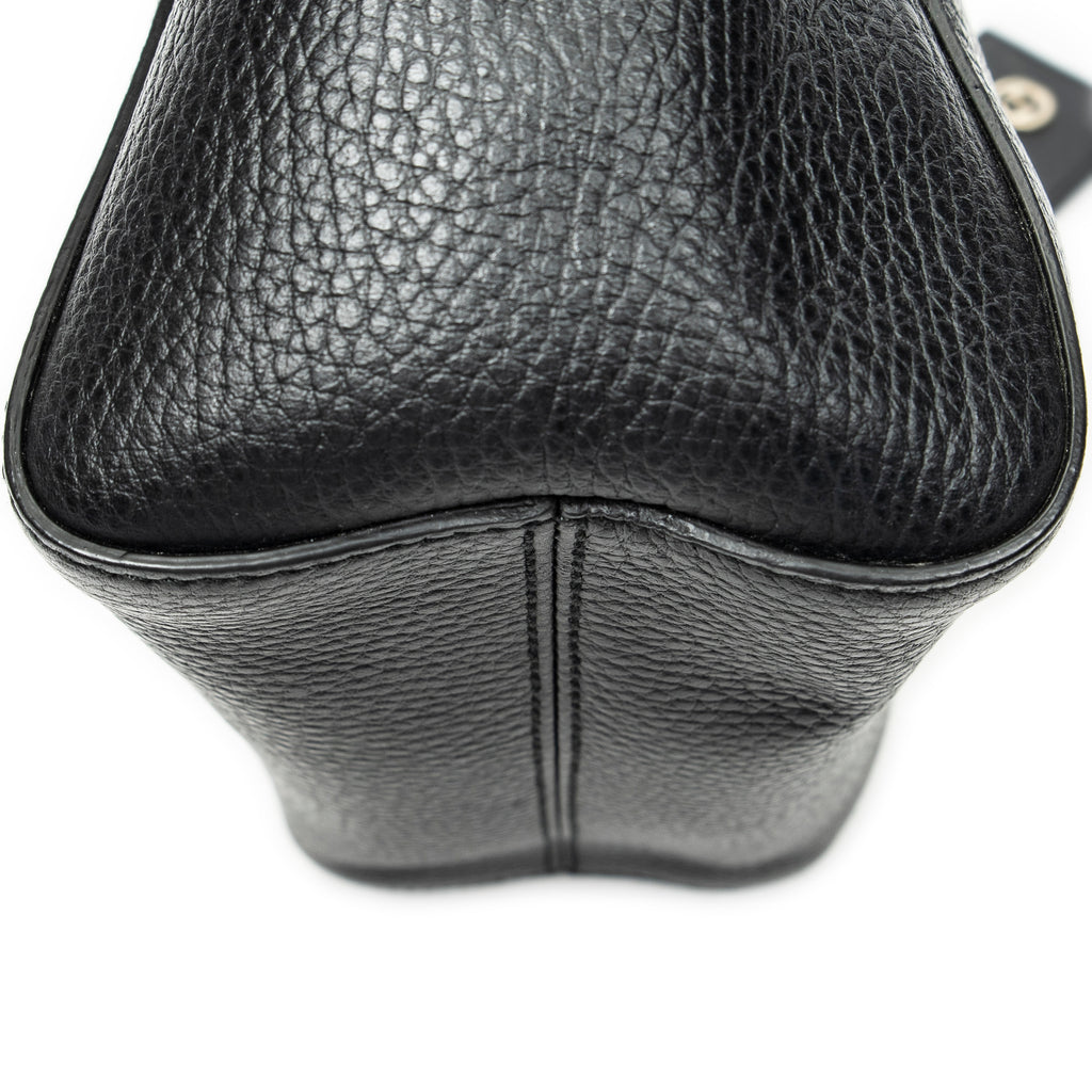 Shoulder Bag Mini Swing Tote Black Calfskin Leather