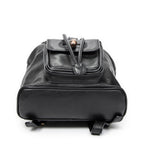 Shoulder Bag Mini Bamboo Backpack Black Calfskin Leather