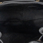 Shoulder Bag Mini Bamboo Backpack Black Calfskin Leather