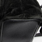 Backpack Large Bamboo Backpack Black Suede Leather