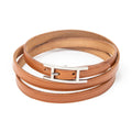 Bracelet Behapi Triple Tour Bracelet Brown Swift Leather