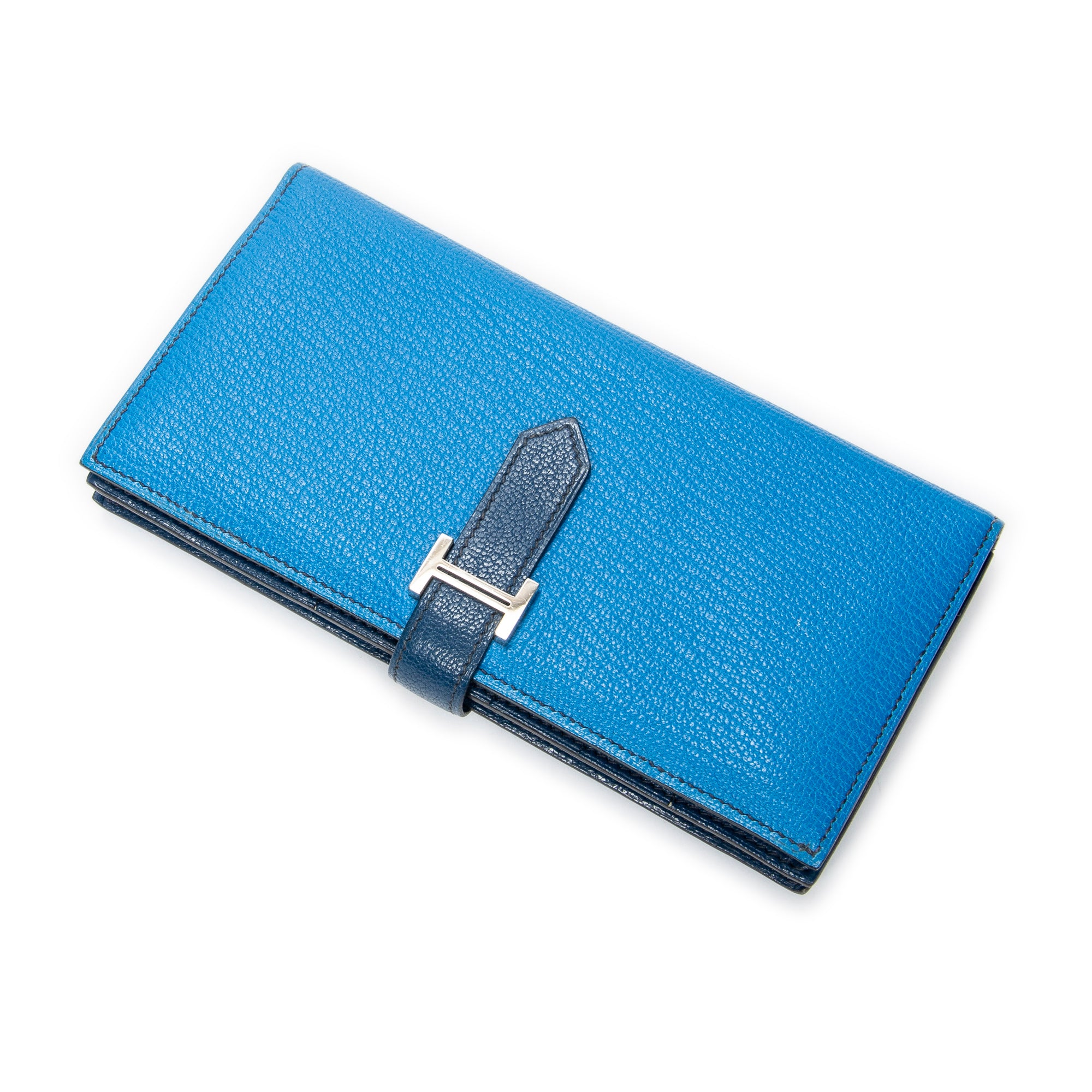 Wallet Bearn Soufflet Wallet Blue Izmir Chevre Mysore Leather