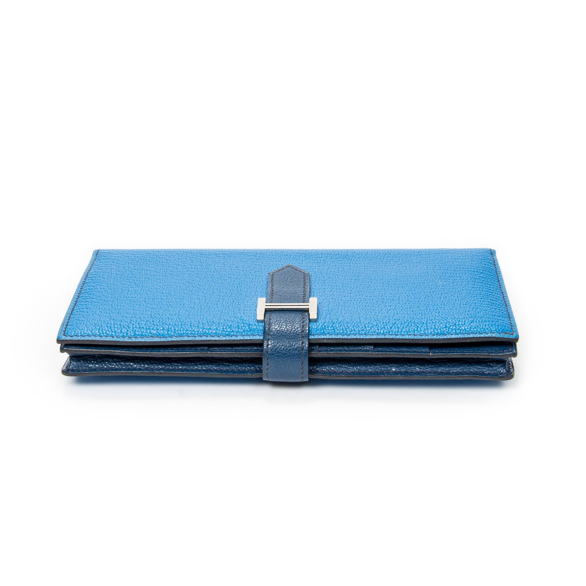 Wallet Bearn Soufflet Wallet Blue Izmir Chevre Mysore Leather