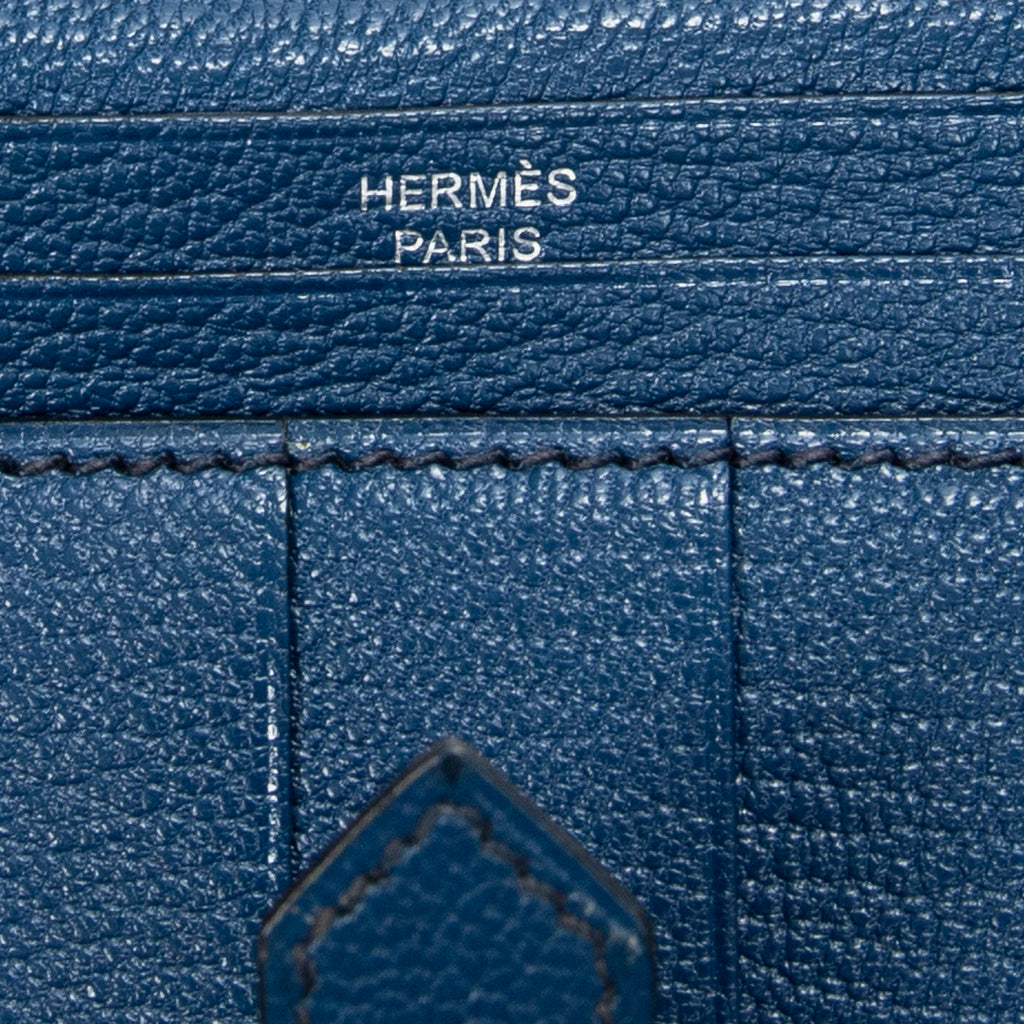 Wallet Bearn Soufflet Wallet Blue Izmir Chevre Mysore Leather