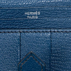 Wallet Bearn Soufflet Wallet Blue Izmir Chevre Mysore Leather