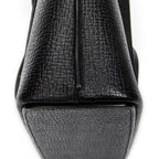 Shoulder Bag Vintage Top Handle Flap Tote Black Textured Leather