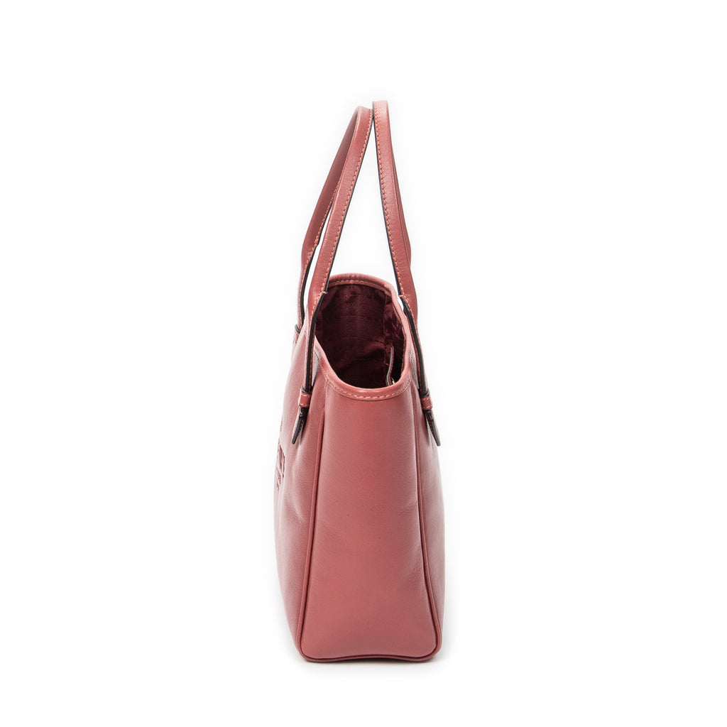 Handbag Heritage Tote Small Pink Calfskin Leather