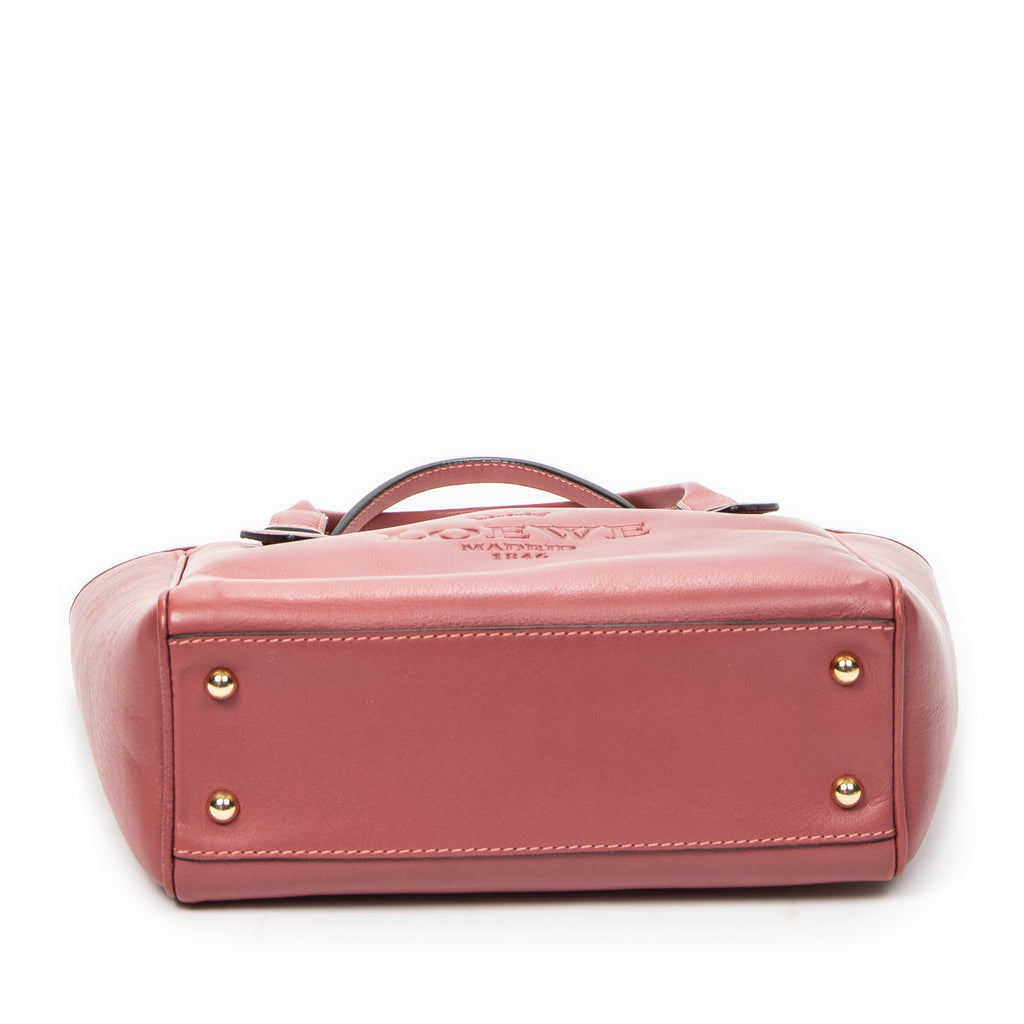 Handbag Heritage Tote Small Pink Calfskin Leather